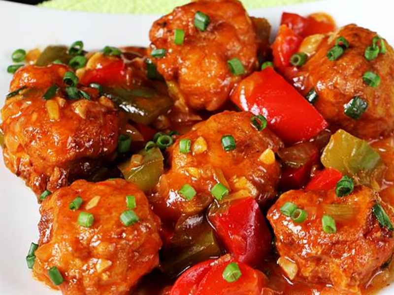 Chichen manchuria at Sandya Fast Food Center in Charla road