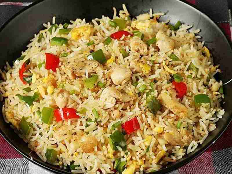 Veg fied rice at Sandya Fast Food Center in Charla road