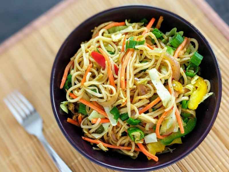 Veg noodles at Sandya Fast Food Center in Charla road
