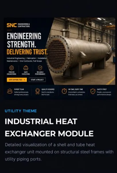Industrial heat exchager module at SNC in APIIC Industrial Park, Parawada, Visakhapatnam – 531 021