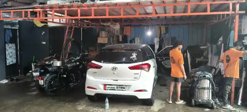 Car washing area by Wash and Waxx in Sivaji Palem Road, Isukathota, Visakhapatnam
