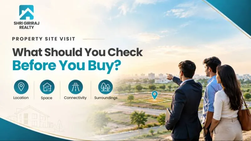Property Site Visit Assistance at Shri Giriraj Realty in 35, Arpan Apartment, Saket Square