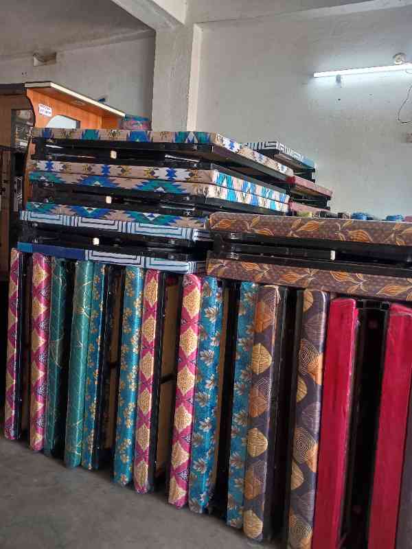 Iron cots at Sri Devi Furniture in Gajuwaka, Vizag