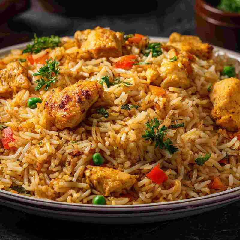 Chichen fried rice at Sandya Fast Food Center in Charla road