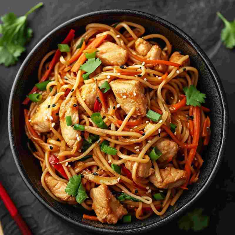 Chicken Noodles at Karna Restaurant in Gurammapalem, Pendurti